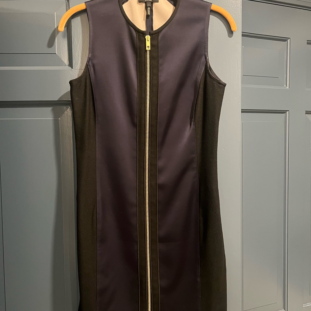 Rag & Bone Black and Navy Zip-Front Dress